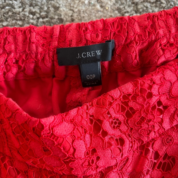 J . Crew Red Lace Fancy Pants - Picture 2 of 6